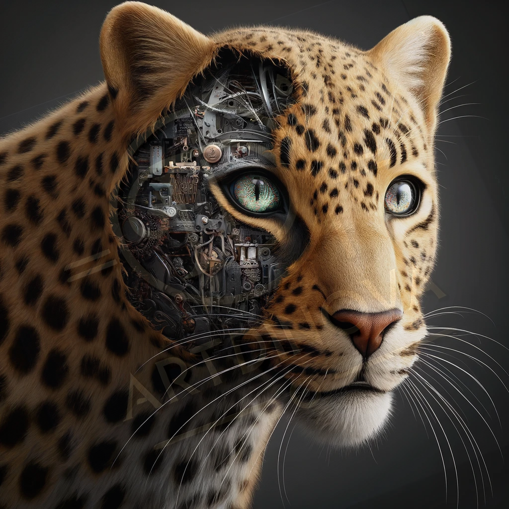 The Bionic Leopard - Acrylic Paint